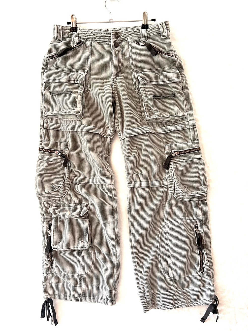 Free People Last Time Stacked Cargo Corduroy Baggy Pants size 6 - Picture 2 of 10